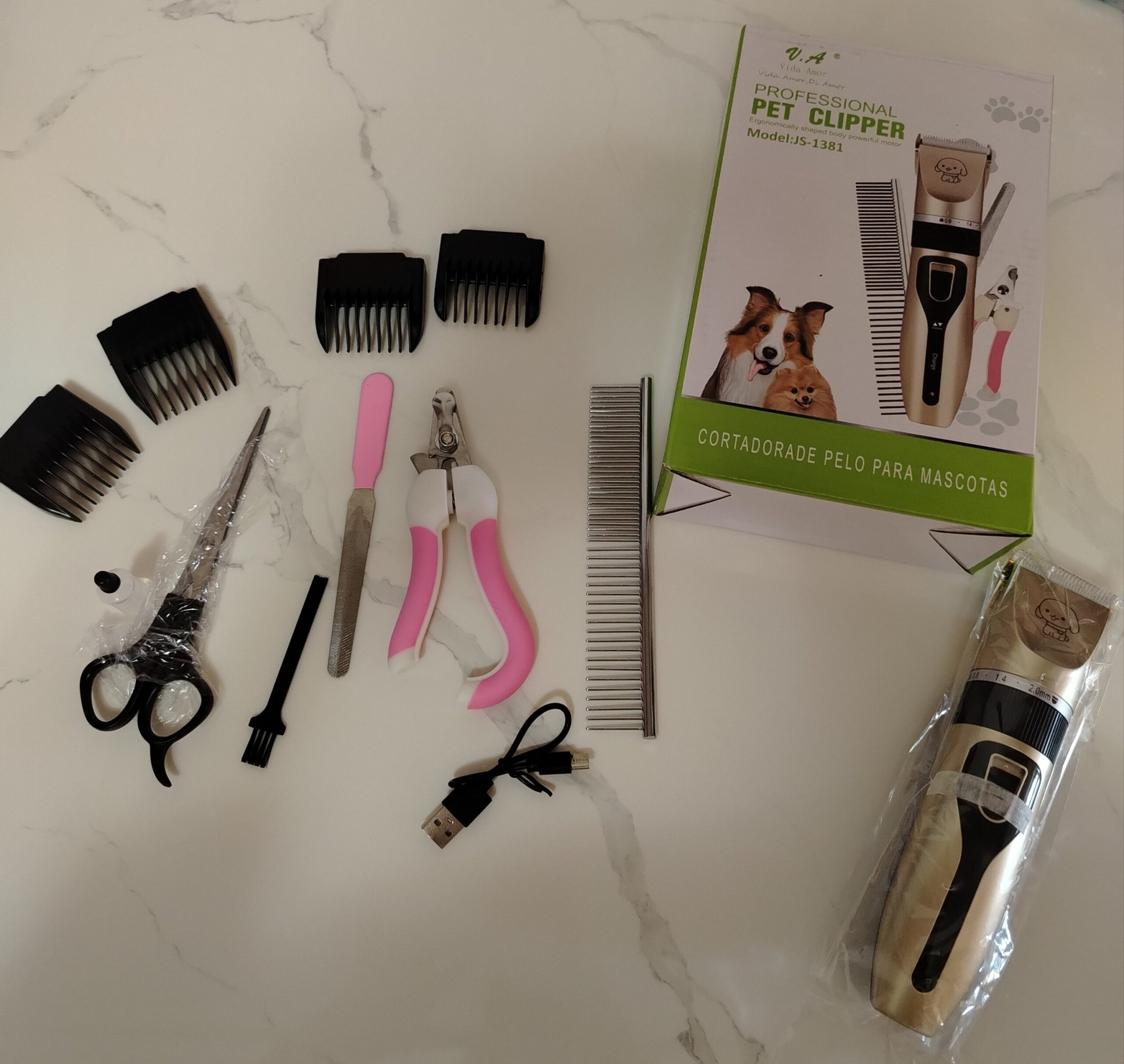 MAQUINA CORTA PELO MASCOTAS DORADA