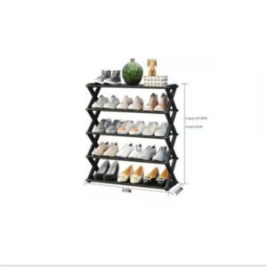 ZAPATERA PLEGABLE 5 NIVELES NEGRA