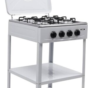 COCINA ENCIMERA 4 HORNILLAS CON ESTANTE BLANCA