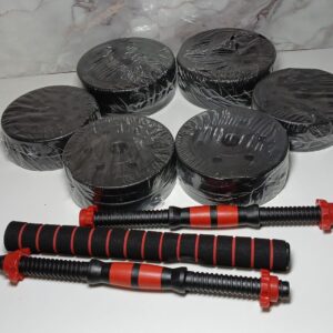 SET DE MANCUERNAS 20KG BARRA ARMABLE