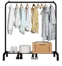 PERCHERO SIN RUEDAS 1TUBO NEGRO