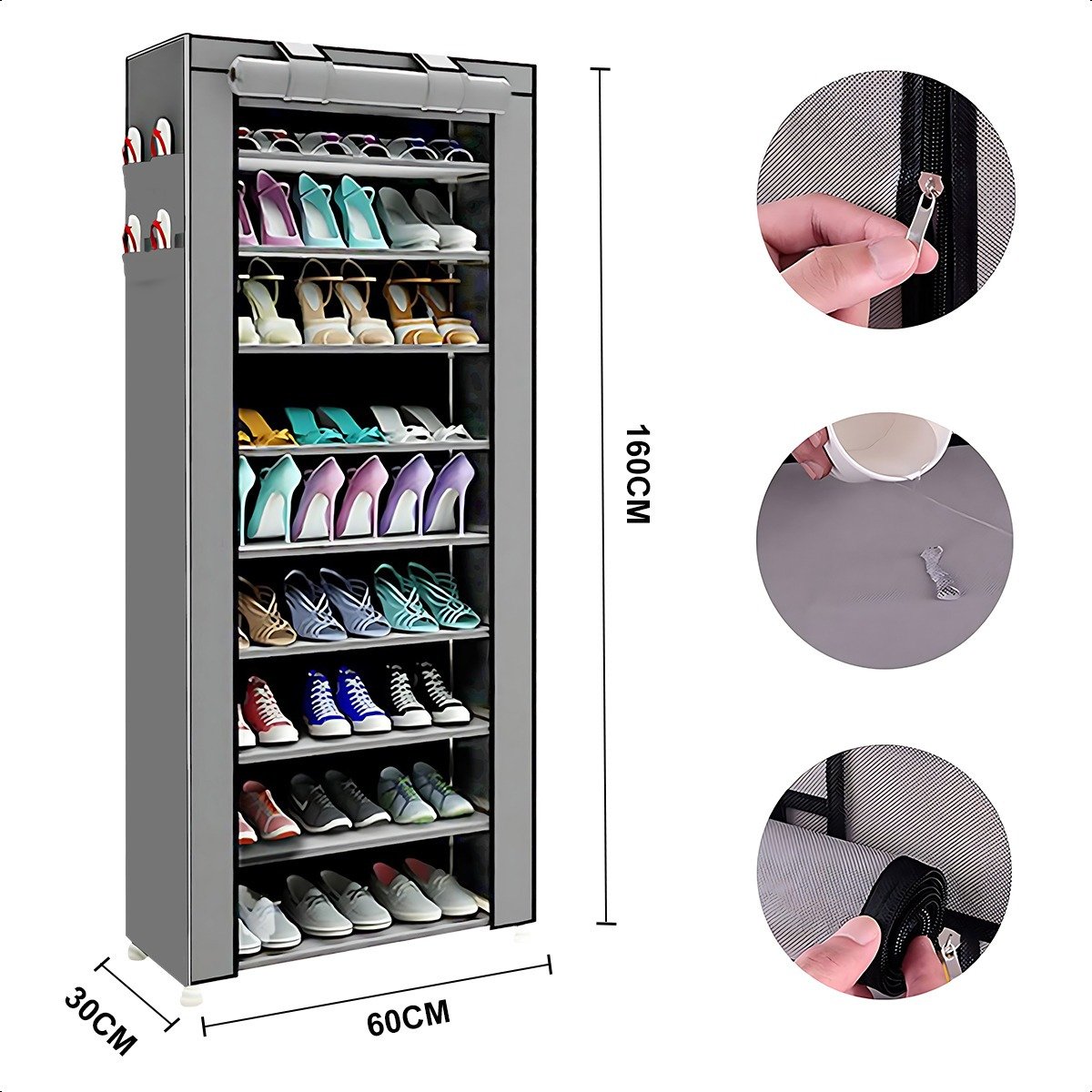 ZAPATERA ARMABLE COLOR GRIS