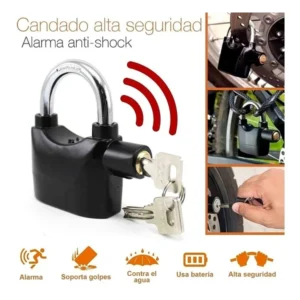 CANDADO DE MOTO CON ALARMA