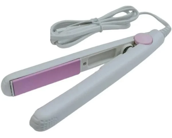 MINI PLANCHA PARA CABELLO BLANCO