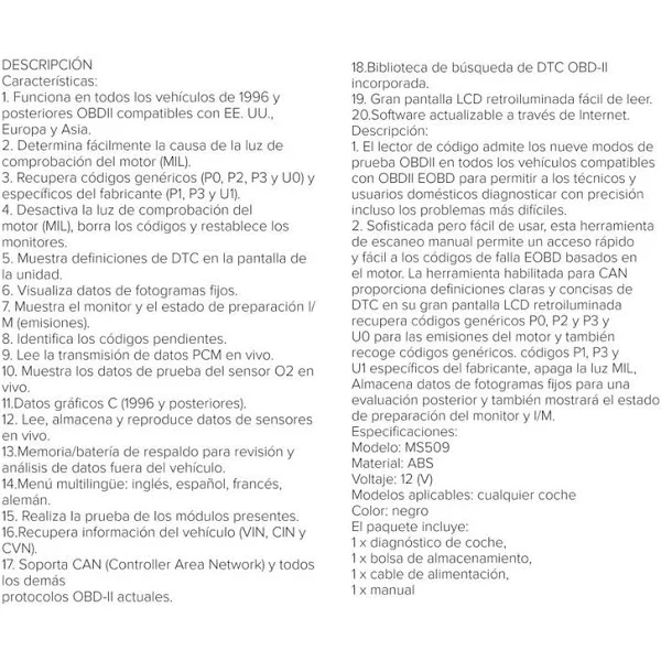 ESCANER AUTO MS509 - Image 2