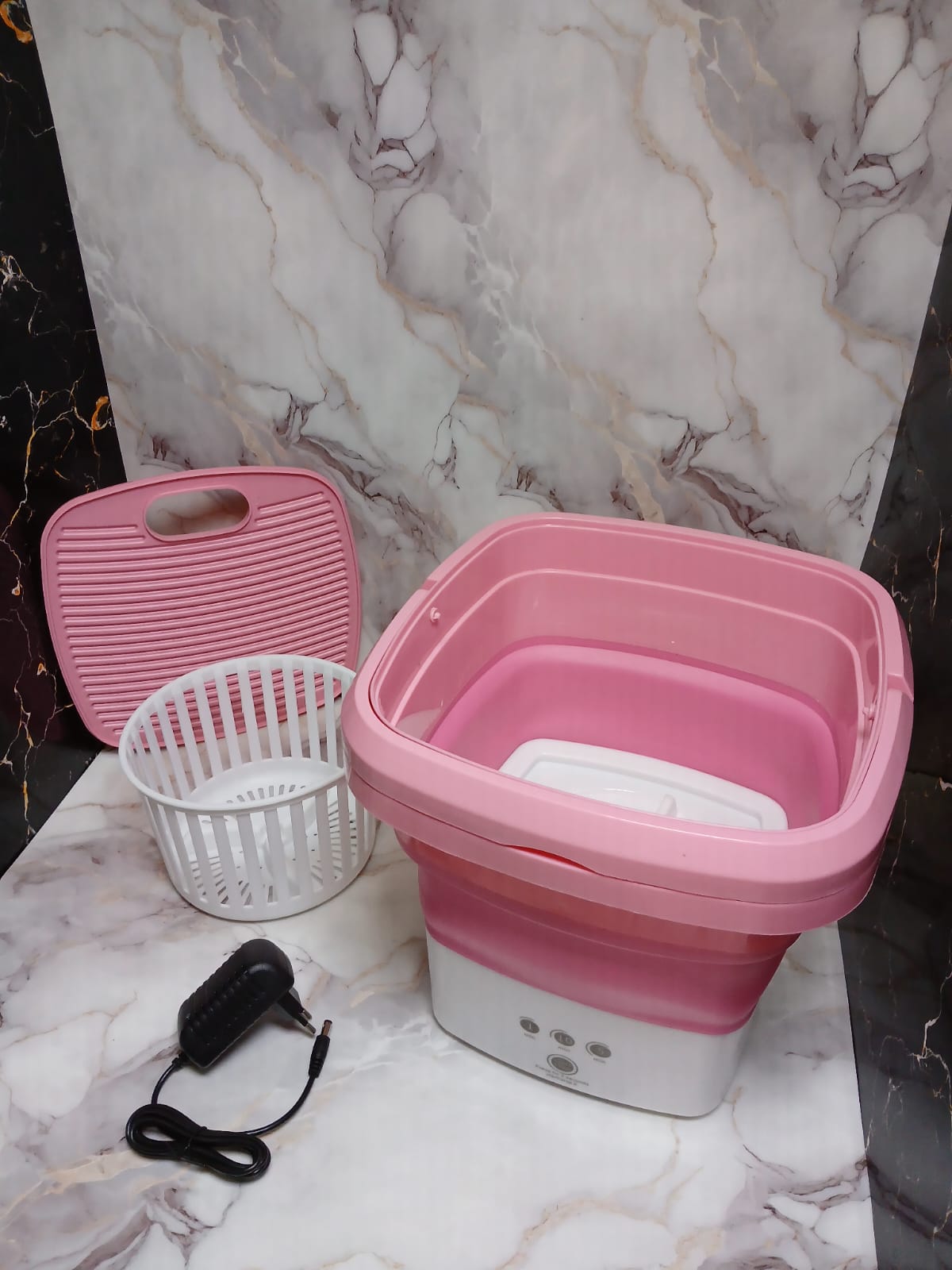 MINI LAVADORA PLEGABLE ROSADA - Image 2