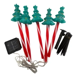 ESTACAS DE NAVIDAD SOLAR ARBOL X5