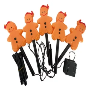 ESTACAS DE NAVIDAD SOLAR GALLETA X5