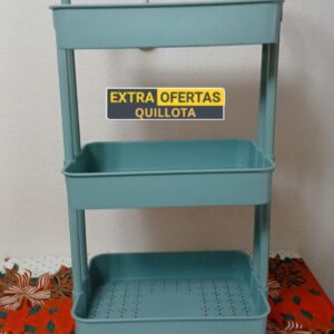 CARRITO 3 NIVELES PLASTICO COLOR VERDE