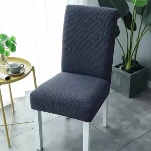 FUNDA ELÁSTICA PARA SILLA 6PCS GRIS OSCURO