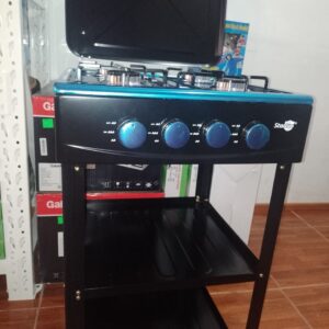 COCINA ENCIMERA 4 HORNILLAS CON ESTANTES